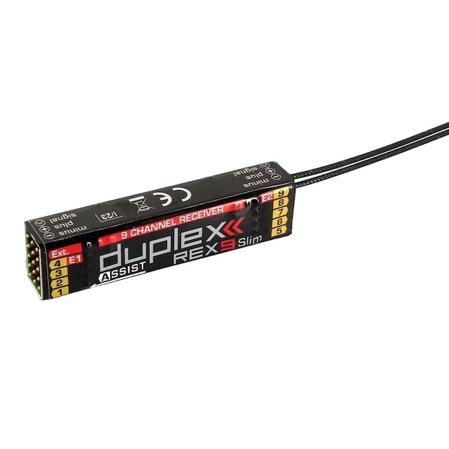 Jeti Duplex 2.4 GHz REX 9 Slim Assist-modtager 9-k