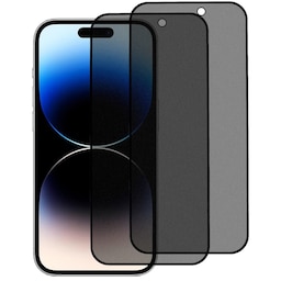 til iPhone 15 Pro Max Hærdet glas 180-graders anti-spion Privacy 2stk