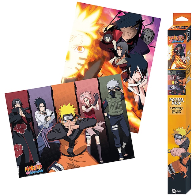 GB eye Naruto Shippuden gruppe plakaktsæt med to plakater