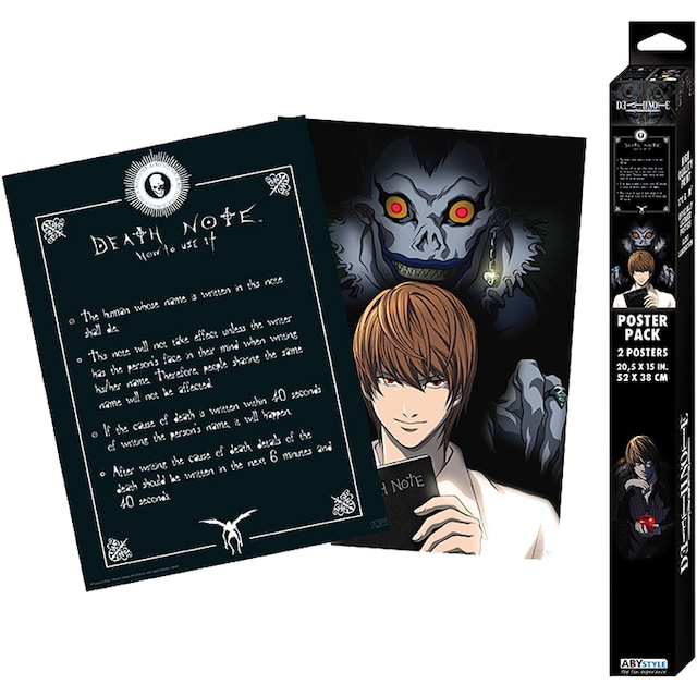GB eye Death Note Light og Death Note plakaktsæt med to plakater