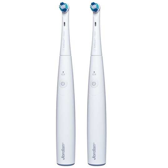 Jordan Clean Plus elektrisk tandbørste TBPL120WDUO (dobbeltpakke) |  Elgiganten