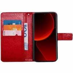 Wallet cover 3-kort Xiaomi 13T Pro - Rød