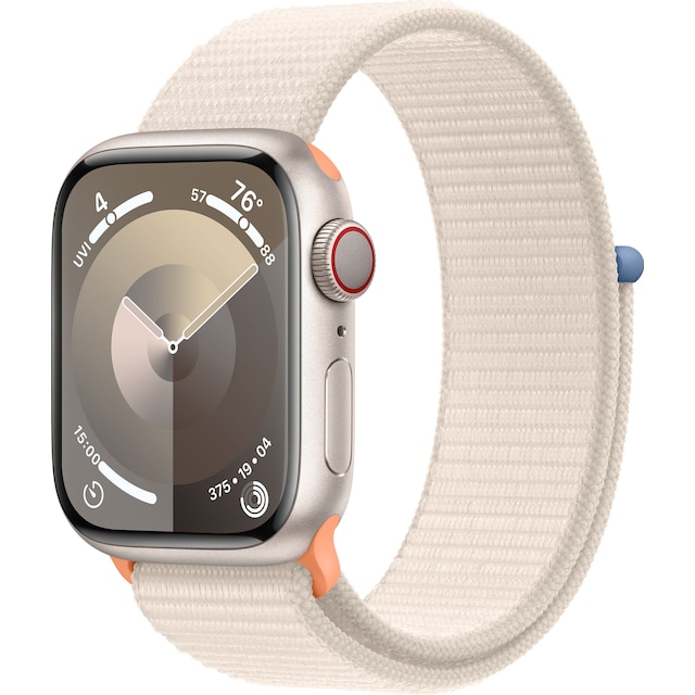 Apple Watch S9 41mm GPS+CEL (Starlight Alu/Starlight Sports-loop)