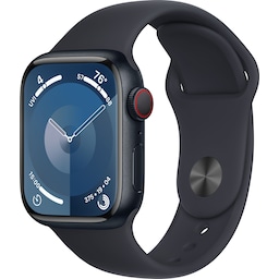 Apple Watch S9 41mm GPS+CEL (Midnight Alu/Midnight Sportsbånd) S/M