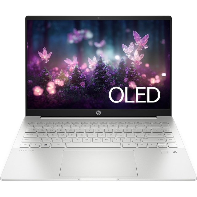 HP Pavilion Plus i7-13/16/1.024/OLED 14" bærbar computer (Natural Silver)