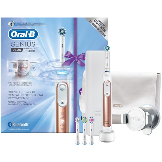 Oral-B Genius 9300 elektrisk tandbørste (rose gold) | Elgiganten