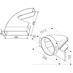 Franke tilkobling til ventilationsslange 112.0040.370