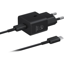 Samsung USB-C 25W oplader med kabel (sort)