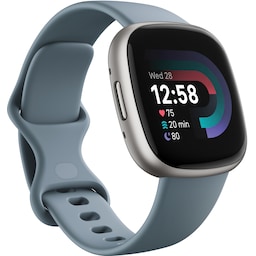 Fitbit Versa 4 smartwatch (Waterfall Blue/Platinum)