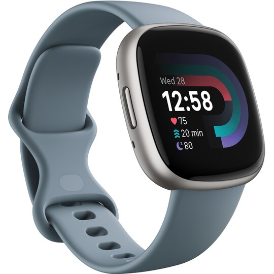 Fitbit Versa 4 smartwatch (Waterfall Blue/Platinum)
