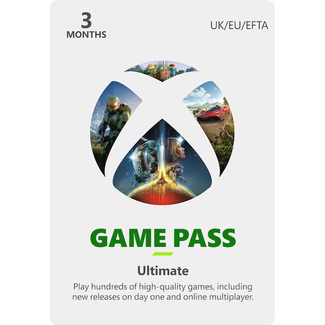 Xbox Game Pass Ultimate 3 måneders abonnement - til XBOX og PC