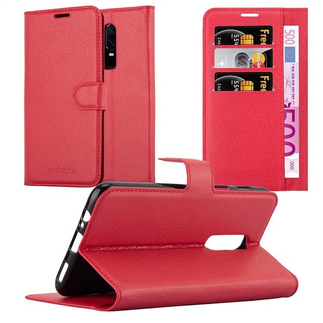 OnePlus 6 Pungetui Cover Case (Rød)