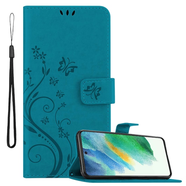Samsung Galaxy S21 FE Pungetui Cover Case (Blå)