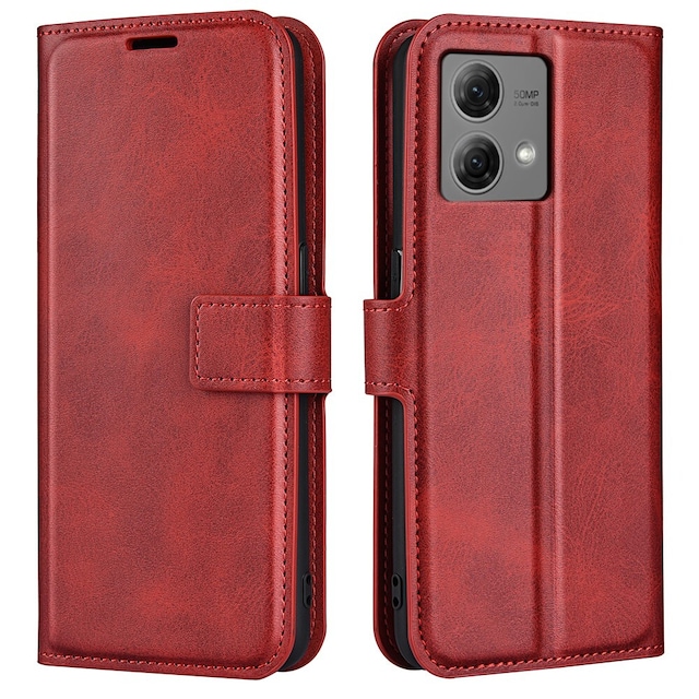 SKALO Motorola Moto G84 5G Premium Wallet Flip Cover - Rød