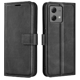 SKALO Motorola Moto G84 5G Premium Wallet Flip Cover - Sort