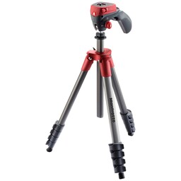 Manfrotto Compact Action tripod kit (sort/rød)