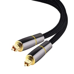 2m SPDIF 5.1 Audio Channel Optisk Kabel Audio Line Digital guldbelagt