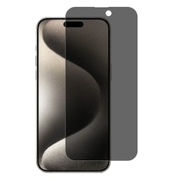 til iPhone 15 Pro fuld dækning Hærdet glas anti-spion Privacy