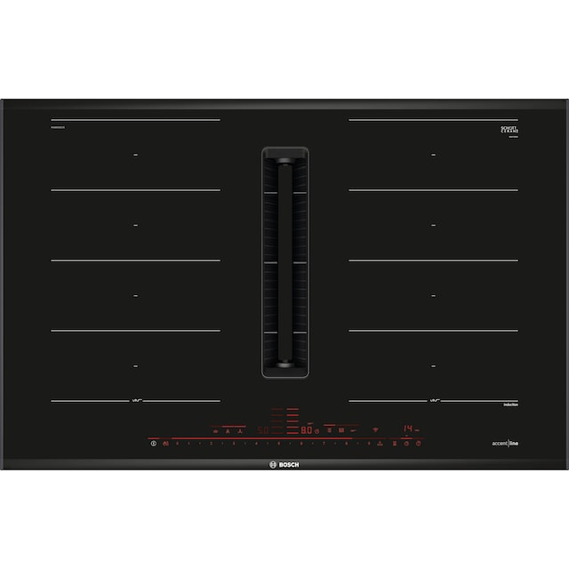 Bosch kogeplade med emhætte PXX895D57E (sort)