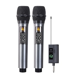 Stemmemikrofonkonference Mikrofon Karaokemikrofon engelsk version Sort