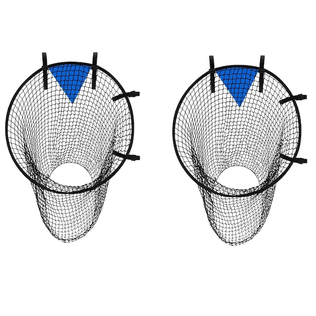 Træningsnet til fodboldmål 2-pak Sort
