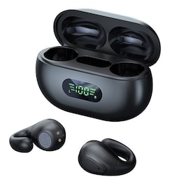 Knogleledning Trådløse øretelefoner Øreclips-hovedtelefoner Bluetooth 5.3 Sort