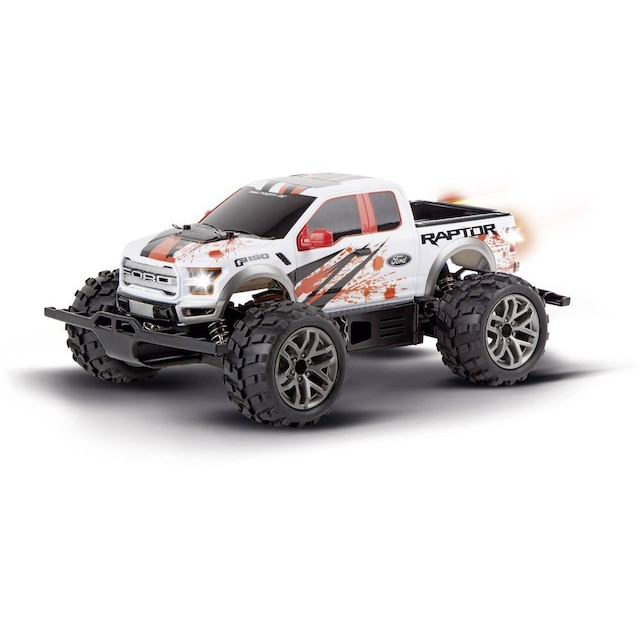 Carrera RC 370183017 Ford F-150 Raptor 1:18 RC-modelbil, begyndermodel Elektronik Monstertruck Firehjulstræk (4WD) Inkl.