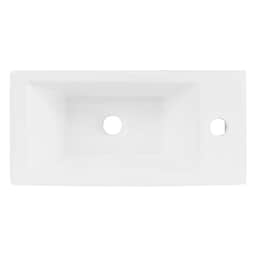 ML-Design Hvid keramisk håndvask 51x25x13 cm, kantet