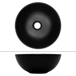 Ml-Design keramisk vask sort mat, Ø 32x13,5 cm, rund