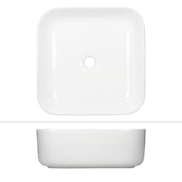 Keramisk vask forfængelighed bordplade vask håndvask 390 x 390 mm