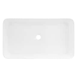 Firkantet håndvask uden overløb 68x38x12 cm hvid keramik ML-Design