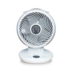 MeacoFan 650 cirkulationsventilator. DC-teknologi. Vender fra højre til venstre. Quiet Mark-certificeret. USB-kabel. ECO-tilstand.