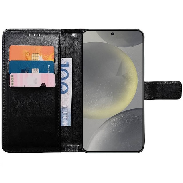 Wallet cover 3-kort Samsung Galaxy S24 - Sort