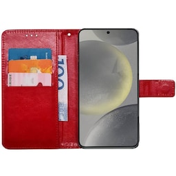 Wallet cover 3-kort Samsung Galaxy S24 - Rød