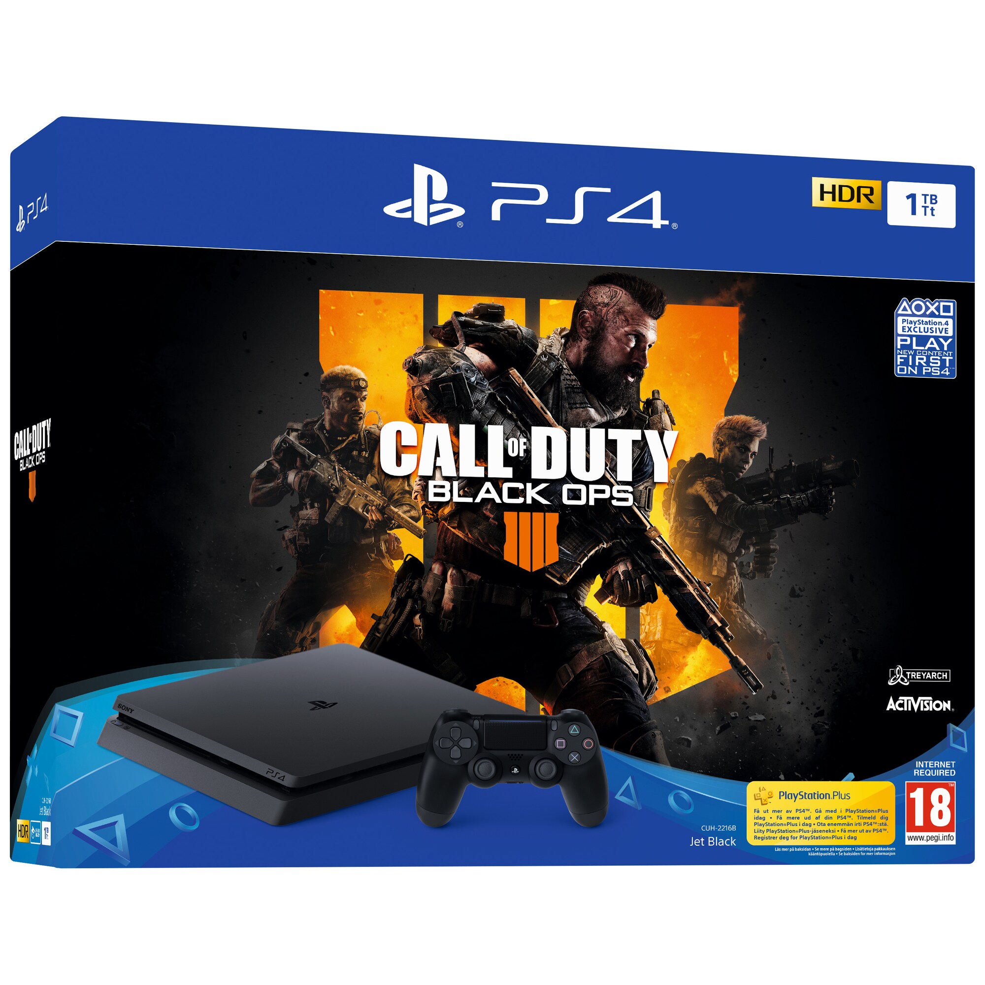 PlayStation 4 Slim 1 TB + Call of Duty: Black Ops 4 bundle | Elgiganten