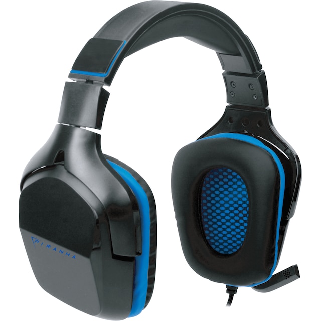 Piranha HP90 gaming-høretelefoner (sort og blå)