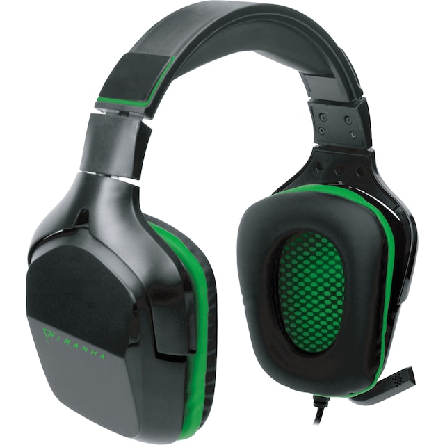 Piranha HX90 gaming-høretelefoner (sort og grøn)