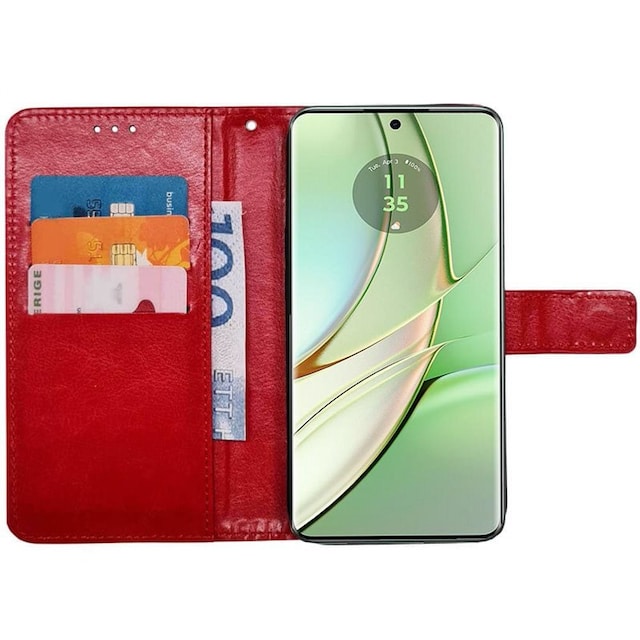 Wallet cover 3-kort Motorola Edge 40 5G - Rød