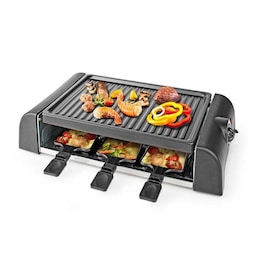 Nedis Gourmet / Raclette | Grill | 6 Personer | Spatel | Indstilling af temperatur | Non-stick belægning | Rektangel