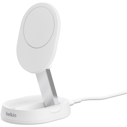 Belkin BoostCharge Pro Qi2 15W magnetisk konvertbar oplader (hvid)