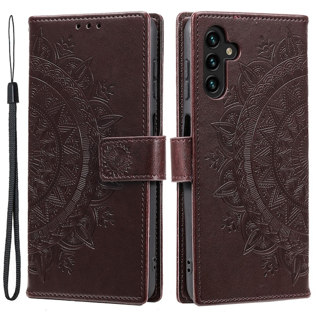 SKALO Samsung S24 Mandala Flip Cover - Brun