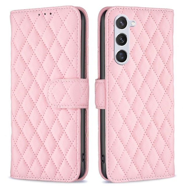 SKALO Samsung S24 BINFEN COLOR Quiltet Pung - Pink