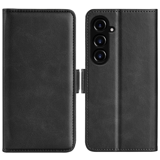 SKALO Samsung S23 FE Premium Wallet Flip Cover - Sort