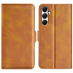 SKALO Samsung A05s 4G Premium Wallet Flip Cover - Lys brun