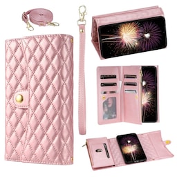 SKALO Samsung S24 Evelope Clutch 8-RUM - Rosa guld