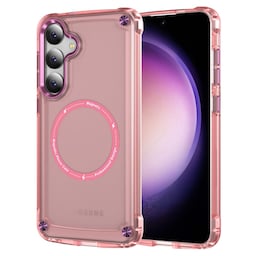 SKALO Samsung S24 Transparent TPU Magnet/Metal Cover - Pink