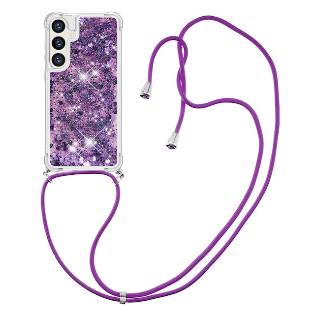 SKALO Samsung S24 Kvicksand Glitter Mobile Collar - Lilla