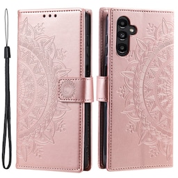 SKALO Samsung S24+ Mandala Flip Cover - Rosa guld