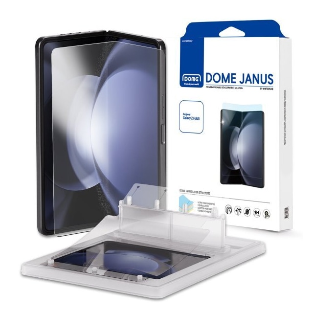 Whitestone Dome Samsung Galaxy Z Fold 5 Skærmbeskytter Dome Janus Ultra Thin Glass