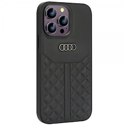 Audi iPhone 14 Pro Max Cover Genuine Leather Case Sort